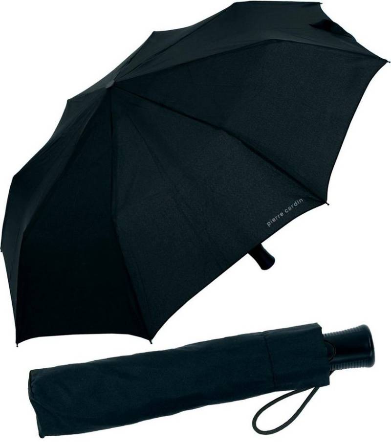 Pierre Cardin Taschenregenschirm stabiler Schim Black Line mit Auf-Automatik, klassischer Look von Pierre Cardin