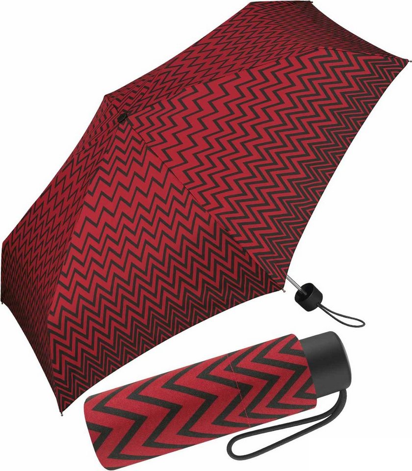 Pierre Cardin Stockregenschirm winziger Damen-Taschenschirm mit Handöffner, mit interessantem geometrischen Zickzack-Muster Pierre Cardin Stockregenschirm winziger Damen-Taschenschirm mit Handöffner, mit interessantem geometrischen Zickzack-Muster von Pierre Cardin