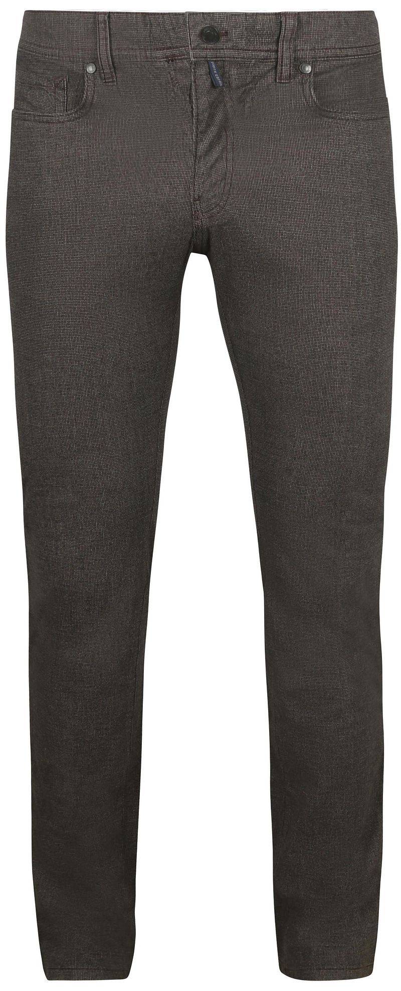 Pierre Cardin Trousers Lyon Tapered Druck Braun - Größe W 34 - L 30 von Pierre Cardin