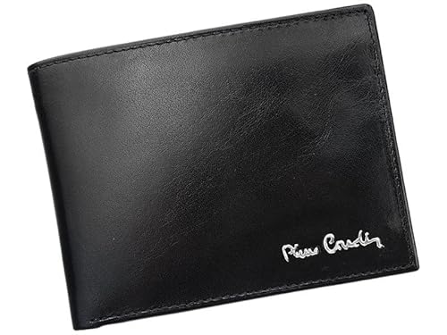 Pierre Cardin YS520.1 8805 RFID Herren Geldbörse Echtleder mit Geldscheinfach Kartenfächer Münzfach RFID-Schutz 12,5 x 9,5 x 2 cm Schwarz Querformat von Pierre Cardin