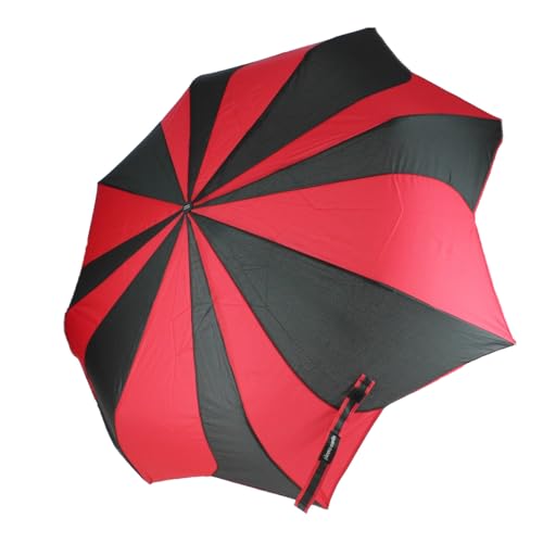 pierre cardin Regenschirm Taschenschirm Auf-Zu Automatik Sunflower schwarz rot, S von Pierre Cardin