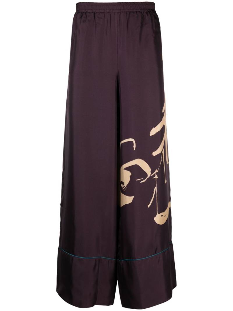 Pierre-Louis Mascia Cialda Wide-Leg-Hose aus Seide - Violett von Pierre-Louis Mascia