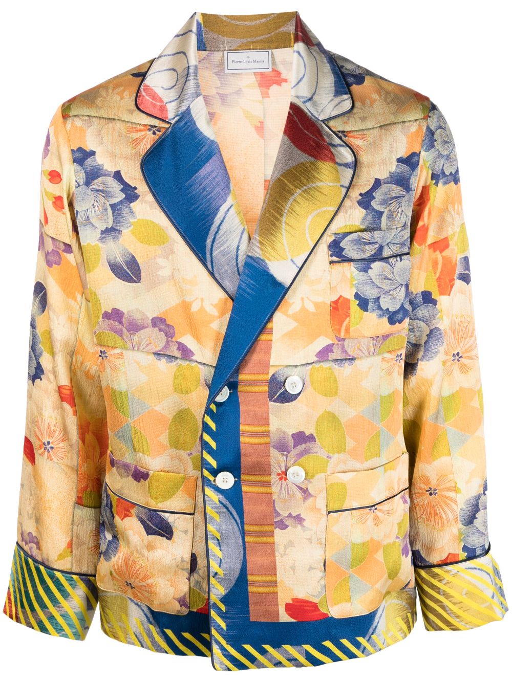 Pierre-Louis Mascia Blazer aus Seide mit Blumen-Print - Gelb von Pierre-Louis Mascia