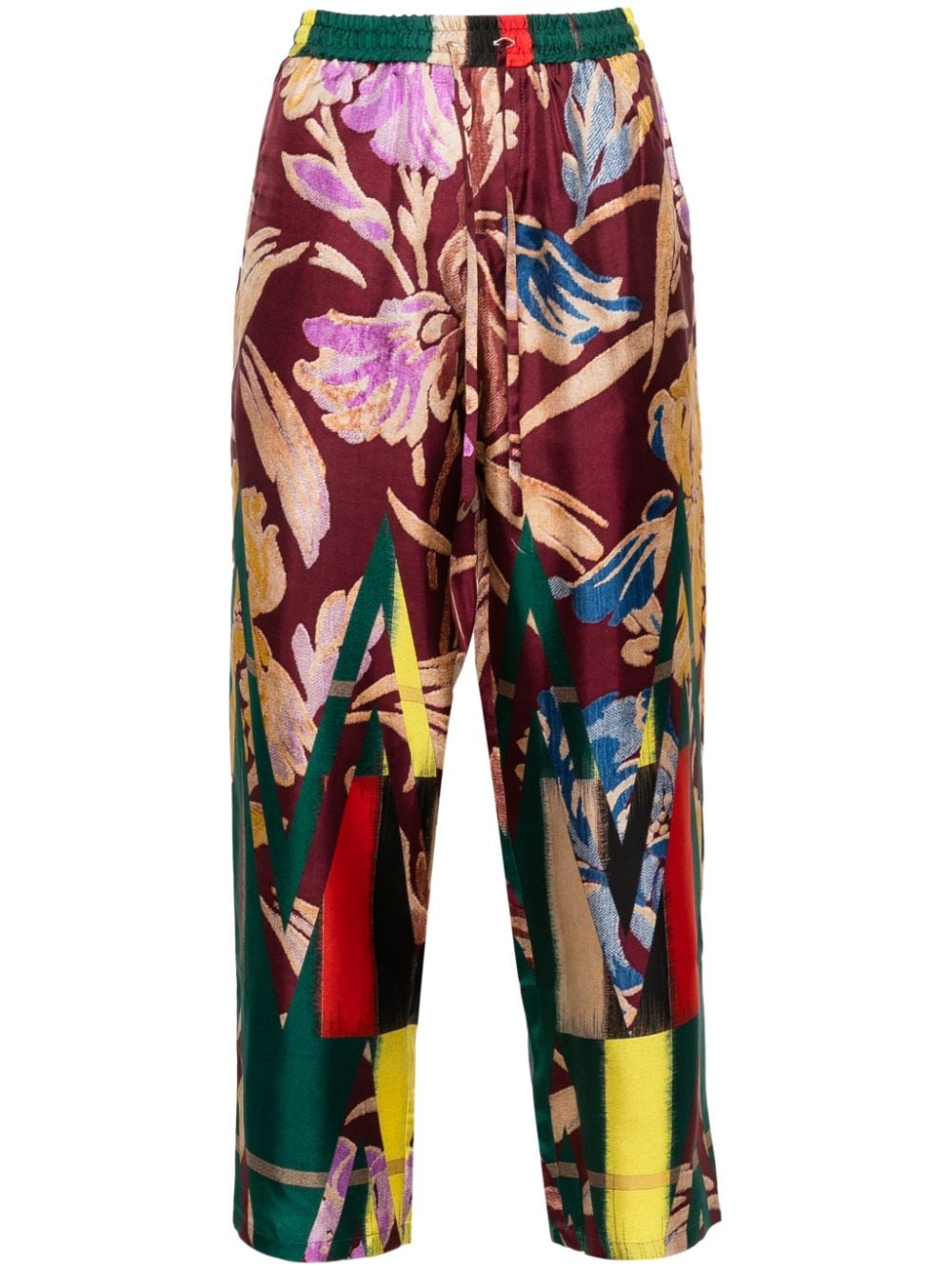 Pierre-Louis Mascia floral-print straight-leg trousers - Rot von Pierre-Louis Mascia