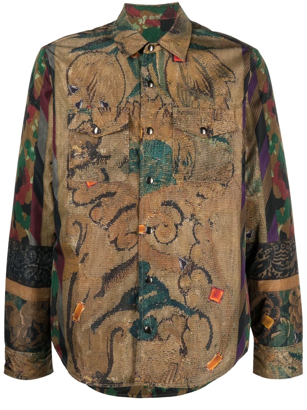 Pierre-Louis Mascia Hemdjacke mit Print - Grün von Pierre-Louis Mascia