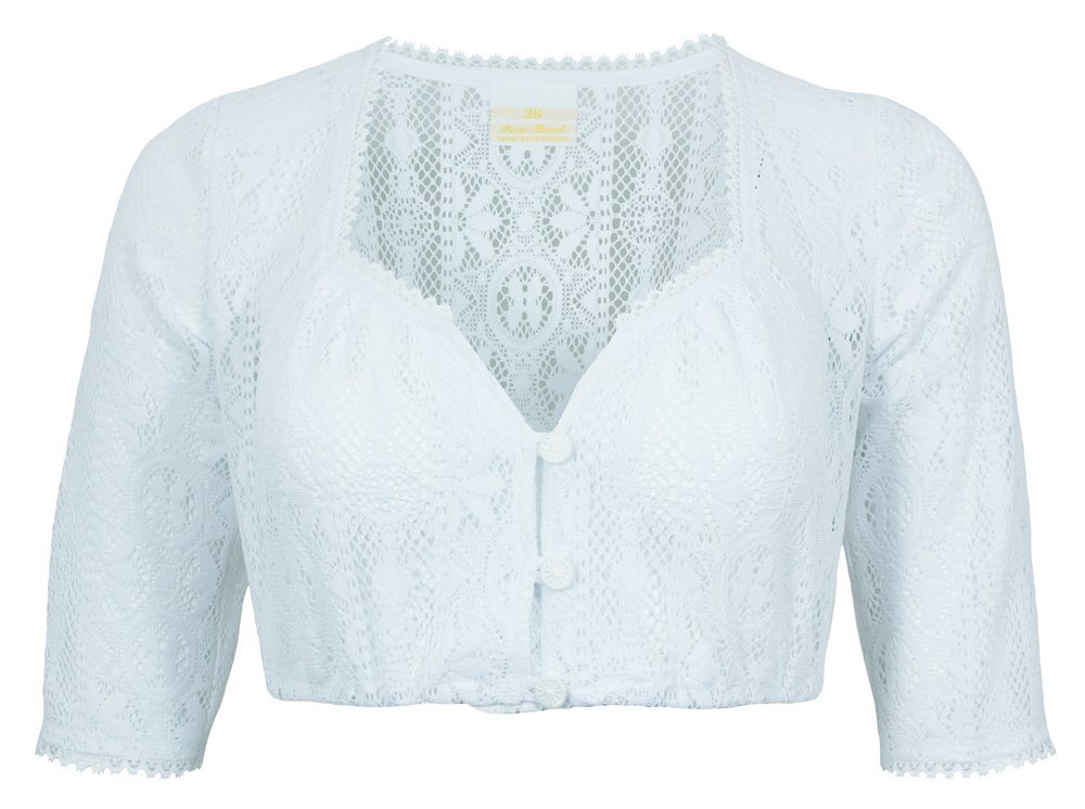 Pierre Marcel Die Bluse Dirndlbluse Halbarm Spitzen Bluse "Josy" mit Herzausschnitt - Weiß - Traditionell Pierre Marcel Die Bluse Dirndlbluse Halbarm Spitzen Bluse "Josy" mit Herzausschnitt - Weiß - Traditionell von Pierre Marcel Die Bluse
