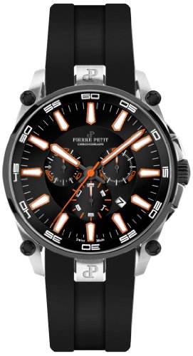 Pierre Petit Herren-Armbanduhr XL Le Mans Chronograph Quarz Silikon P-817D von Pierre Petit