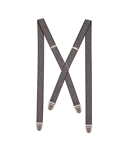 Pierrot Dünne Hosenträger für Männer Made in Germany/Frankreich - Starker Gummizug & 4 Extra Starke X-Clips - Verstellbare Länge bis zu 130cm - Garantie auf Lebenszeit - 100% DEUTSCH & FRANZÖSISCH von Pierrot