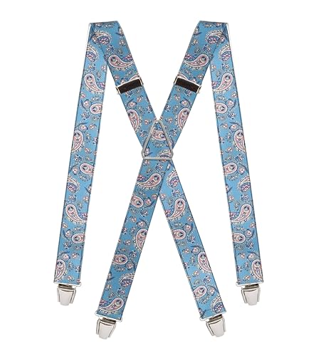 Pierrot Hosenträger Herren Breit und Vintage Premium - Made in Germany/France - Verstärktes Gummiband mit Extra Starken Metall Clips - Verstellbare Länge bis zu 130cm - Garantie auf Lebenszeit von Pierrot