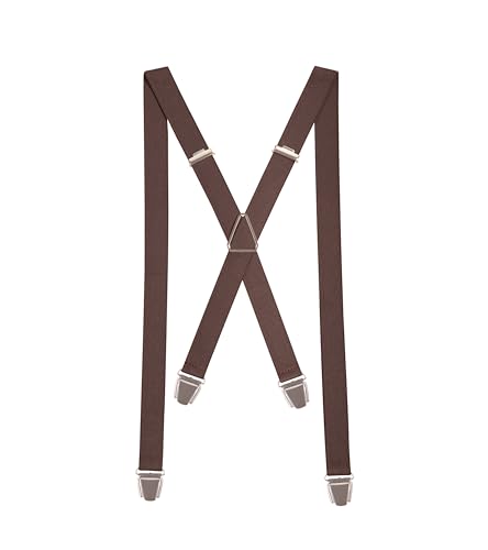 Pierrot Dünne Hosenträger für Männer Made in Germany/Frankreich - Starker Gummizug & 4 Extra Starke X-Clips - Verstellbare Länge bis zu 130cm - Garantie auf Lebenszeit - 100% DEUTSCH & FRANZÖSISCH von Pierrot