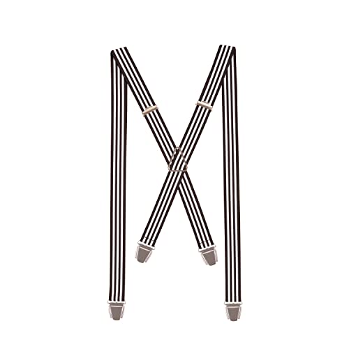 Pierrot Dünne Hosenträger für Männer Made in Germany/Frankreich - Starker Gummizug & 4 Extra Starke X-Clips - Verstellbare Länge bis zu 130cm - Garantie auf Lebenszeit - 100% DEUTSCH & FRANZÖSISCH von Pierrot