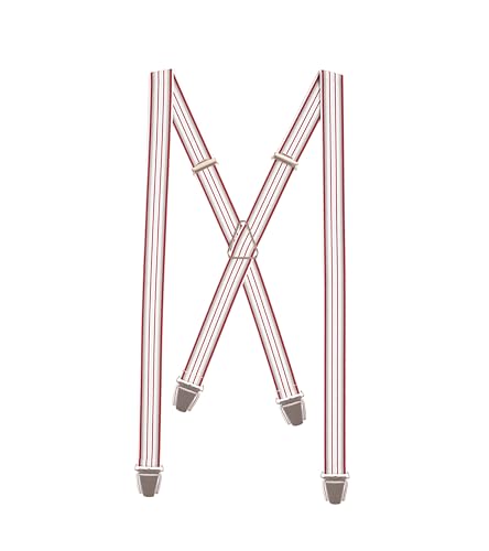 Pierrot Dünne Hosenträger für Männer Made in Germany/Frankreich - Starker Gummizug & 4 Extra Starke X-Clips - Verstellbare Länge bis zu 130cm - Garantie auf Lebenszeit - 100% DEUTSCH & FRANZÖSISCH von Pierrot
