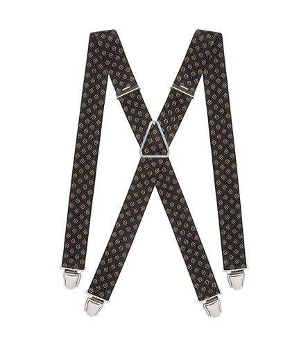 Pierrot Hosenträger Herren Breit und Vintage Premium - Made in Germany/France - Verstärktes Gummiband mit Extra Starken Metall Clips - Verstellbare Länge bis zu 130cm - Garantie auf Lebenszeit von Pierrot
