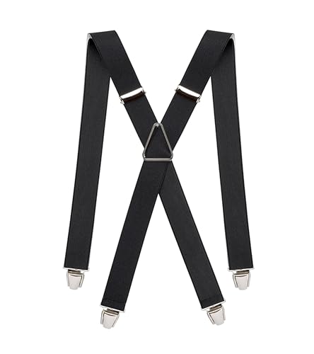 Pierrot Hosenträger Herren Breit und Vintage Premium - Made in Germany/France - Verstärktes Gummiband mit Extra Starken Metall Clips - Verstellbare Länge bis zu 130cm - Garantie auf Lebenszeit von Pierrot