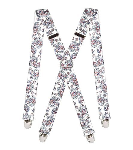 Pierrot Hosenträger Herren Breit und Vintage Premium - Made in Germany/France - Verstärktes Gummiband mit Extra Starken Metall Clips - Verstellbare Länge bis zu 130cm - Garantie auf Lebenszeit von Pierrot