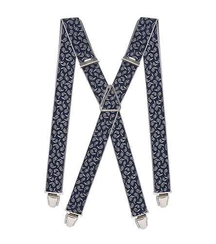 Pierrot Hosenträger Herren Breit und Vintage Premium - Made in Germany/France - Verstärktes Gummiband mit Extra Starken Metall Clips - Verstellbare Länge bis zu 130cm - Garantie auf Lebenszeit von Pierrot