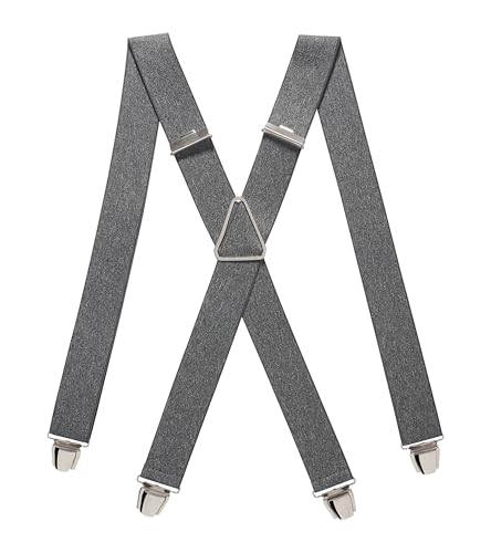 Pierrot Hosenträger für Herren Breit Made in Germany/France - Ultrastarker Gummizug & 4 Extra Starke X-Clips - Verstellbare Länge bis zu 130cm - Garantie auf Lebenszeit von Pierrot
