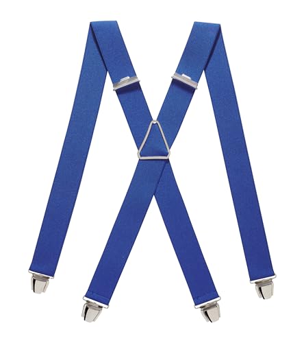 Pierrot Hosenträger für Herren Breit Made in Germany/France - Ultrastarker Gummizug & 4 Extra Starke X-Clips - Verstellbare Länge bis zu 130cm - Garantie auf Lebenszeit von Pierrot