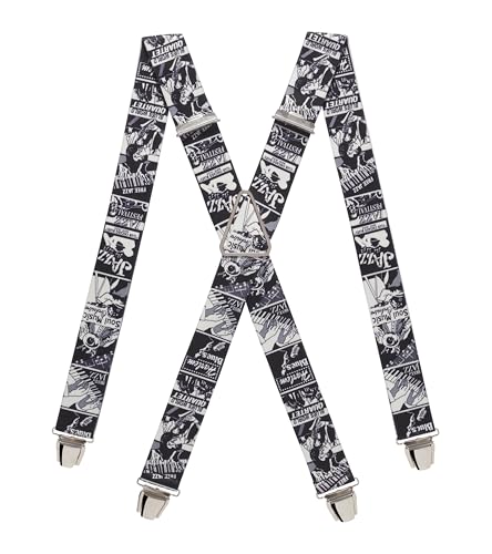 Pierrot Hosenträger für Herren Breit Made in Germany/France - Ultrastarker Gummizug & 4 Extra Starke X-Clips - Verstellbare Länge bis zu 130cm - Garantie auf Lebenszeit von Pierrot