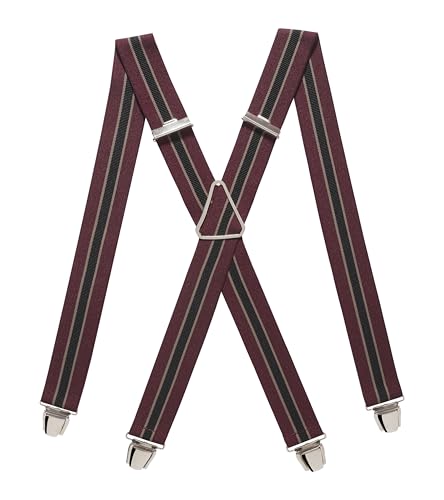 Pierrot Hosenträger für Herren Breit Made in Germany/France - Ultrastarker Gummizug & 4 Extra Starke X-Clips - Verstellbare Länge bis zu 130cm - Garantie auf Lebenszeit von Pierrot