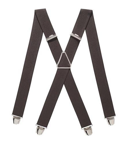 Pierrot Hosenträger für Herren Breit Made in Germany/France - Ultrastarker Gummizug & 4 Extra Starke X-Clips - Verstellbare Länge bis zu 130cm - Garantie auf Lebenszeit von Pierrot