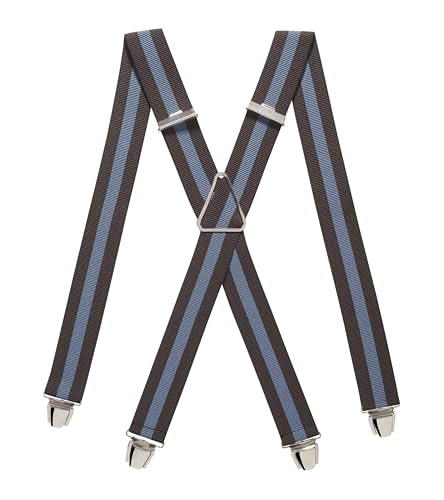 Pierrot Hosenträger für Herren Breit Made in Germany/France - Ultrastarker Gummizug & 4 Extra Starke X-Clips - Verstellbare Länge bis zu 130cm - Garantie auf Lebenszeit von Pierrot