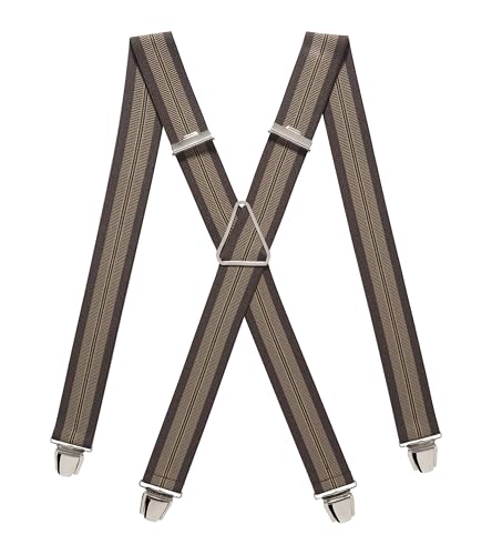 Pierrot Hosenträger für Herren Breit Made in Germany/France - Ultrastarker Gummizug & 4 Extra Starke X-Clips - Verstellbare Länge bis zu 130cm - Garantie auf Lebenszeit von Pierrot