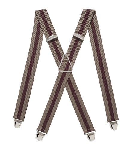 Pierrot Hosenträger für Herren Breit Made in Germany/France - Ultrastarker Gummizug & 4 Extra Starke X-Clips - Verstellbare Länge bis zu 130cm - Garantie auf Lebenszeit von Pierrot