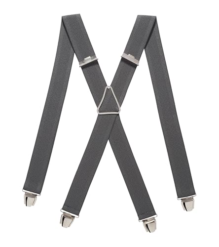 Pierrot Hosenträger für Herren Breit Made in Germany/France - Ultrastarker Gummizug & 4 Extra Starke X-Clips - Verstellbare Länge bis zu 130cm - Garantie auf Lebenszeit von Pierrot