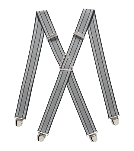 Pierrot Hosenträger für Herren Breit Made in Germany/France - Ultrastarker Gummizug & 4 Extra Starke X-Clips - Verstellbare Länge bis zu 130cm - Garantie auf Lebenszeit von Pierrot