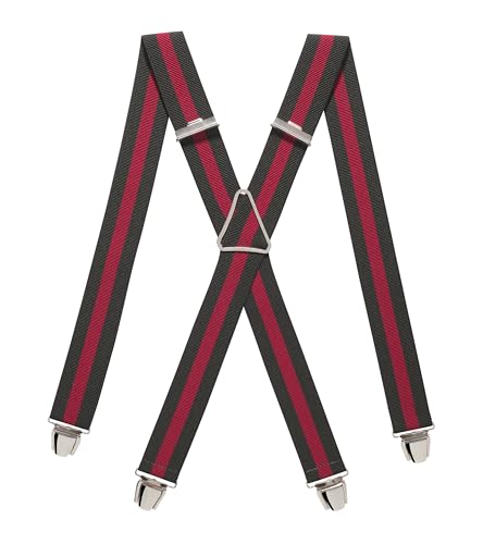 Pierrot Hosenträger für Herren Breit Made in Germany/France - Ultrastarker Gummizug & 4 Extra Starke X-Clips - Verstellbare Länge bis zu 130cm - Garantie auf Lebenszeit von Pierrot