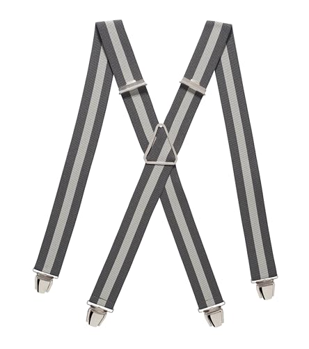 Pierrot Hosenträger für Herren Breit Made in Germany/France - Ultrastarker Gummizug & 4 Extra Starke X-Clips - Verstellbare Länge bis zu 130cm - Garantie auf Lebenszeit von Pierrot