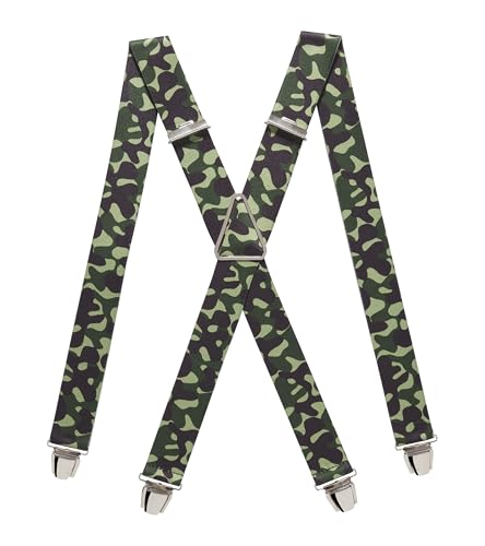 Pierrot Hosenträger für Herren Breit Made in Germany/France - Ultrastarker Gummizug & 4 Extra Starke X-Clips - Verstellbare Länge bis zu 130cm - Garantie auf Lebenszeit von Pierrot