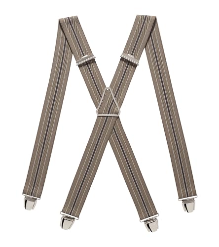Pierrot Hosenträger für Herren Breit Made in Germany/France - Ultrastarker Gummizug & 4 Extra Starke X-Clips - Verstellbare Länge bis zu 130cm - Garantie auf Lebenszeit von Pierrot