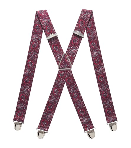 Pierrot Hosenträger für Herren Breit Made in Germany/France - Ultrastarker Gummizug & 4 Extra Starke X-Clips - Verstellbare Länge bis zu 130cm - Garantie auf Lebenszeit von Pierrot