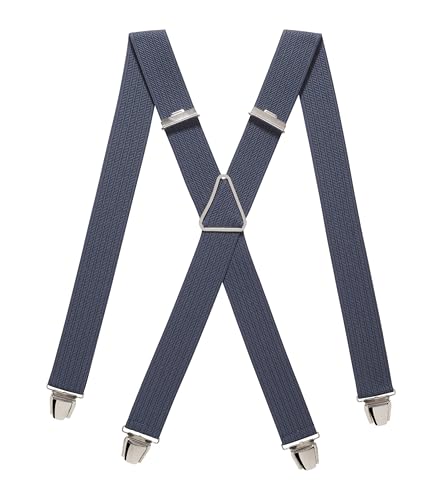 Pierrot Hosenträger für Herren Breit Made in Germany/France - Ultrastarker Gummizug & 4 Extra Starke X-Clips - Verstellbare Länge bis zu 130cm - Garantie auf Lebenszeit von Pierrot