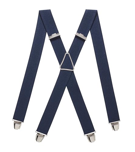Pierrot Hosenträger für Herren Breit Made in Germany/France - Ultrastarker Gummizug & 4 Extra Starke X-Clips - Verstellbare Länge bis zu 130cm - Garantie auf Lebenszeit von Pierrot