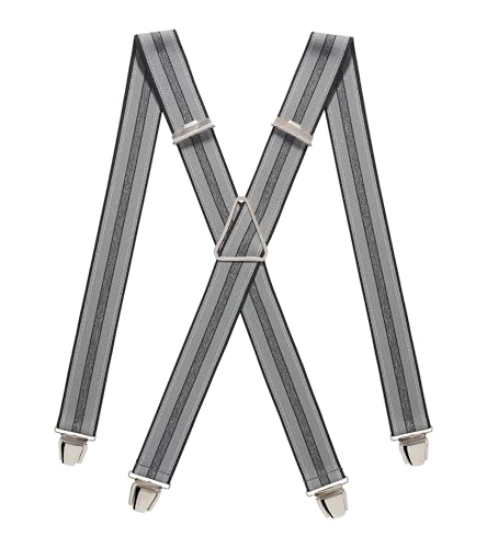 Pierrot Hosenträger für Herren Breit Made in Germany/France - Ultrastarker Gummizug & 4 Extra Starke X-Clips - Verstellbare Länge bis zu 130cm - Garantie auf Lebenszeit von Pierrot
