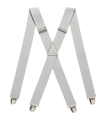 Pierrot Hosenträger für Herren Breit Made in Germany/France - Ultrastarker Gummizug & 4 Extra Starke X-Clips - Verstellbare Länge bis zu 130cm - Garantie auf Lebenszeit von Pierrot