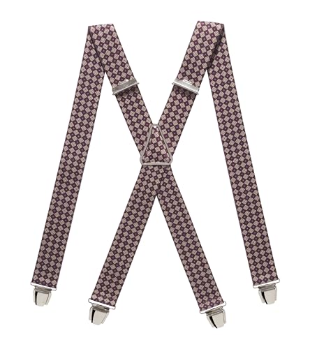 Pierrot Hosenträger für Herren Breit Made in Germany/France - Ultrastarker Gummizug & 4 Extra Starke X-Clips - Verstellbare Länge bis zu 130cm - Garantie auf Lebenszeit von Pierrot
