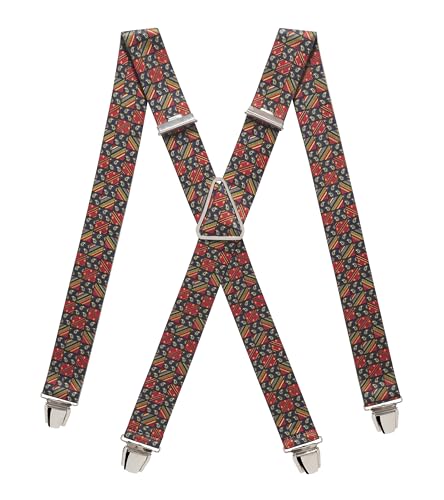 Pierrot Hosenträger für Herren Breit Made in Germany/France - Ultrastarker Gummizug & 4 Extra Starke X-Clips - Verstellbare Länge bis zu 130cm - Garantie auf Lebenszeit von Pierrot
