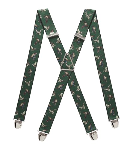 Pierrot Hosenträger für Herren Breit Made in Germany/France - Ultrastarker Gummizug & 4 Extra Starke X-Clips - Verstellbare Länge bis zu 130cm - Garantie auf Lebenszeit von Pierrot