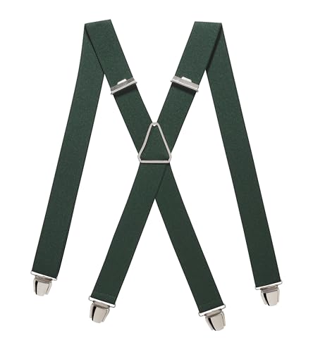 Pierrot Hosenträger für Herren Breit Made in Germany/France - Ultrastarker Gummizug & 4 Extra Starke X-Clips - Verstellbare Länge bis zu 130cm - Garantie auf Lebenszeit von Pierrot