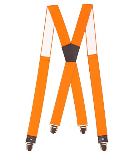 Pierrot Herren Hosenträger Breit und Vintage Premium - Made in Germany/France - Verstärktes Gummiband & Lederbeschläge mit Extra Starken Metallclips - Verstellbare Länge bis 130cm von Pierrot