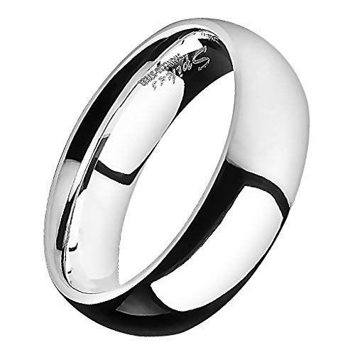 Piersando Band Ring Edelstahl Bandring Ehering Partnerring Trauring Verlobungsring Damen Herren Freundschaftring Silber Größe 58 (18.5) Breit 4mm von Piersando