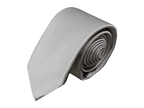 PB Pietro Baldini Krawatte für Herren aus 100% Seide - handgefertigt in Italien - 150 x 7 cm - grau von PB Pietro Baldini