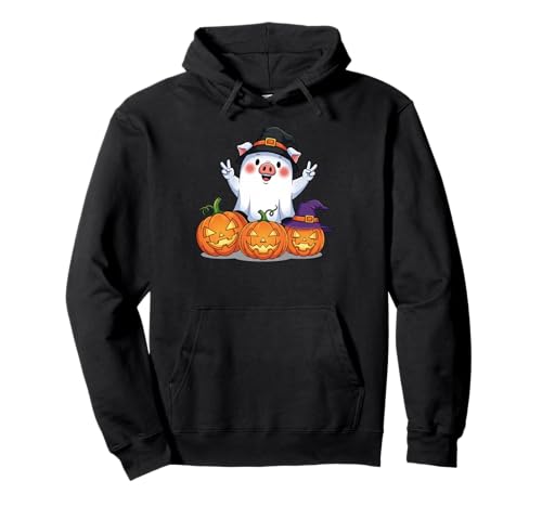 Lustiges Schwein Geist Kürbis Boo Halloween Kinder Herren Damen Pullover Hoodie Lustiges Schwein Geist Kürbis Boo Halloween Kinder Herren Damen Pullover Hoodie von Pig Lovers Halloween Ghost Pumpkin Outfits
