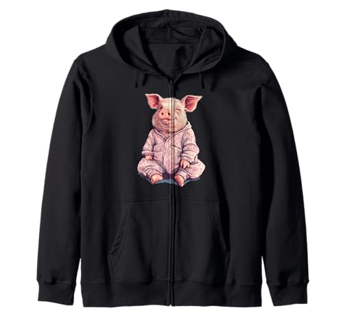 Lustiges Schwein im Pyjama-Kostüm für Jungen und Mädchen Kapuzenjacke Lustiges Schwein im Pyjama-Kostüm für Jungen und Mädchen Kapuzenjacke von Pig Pajama