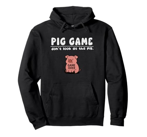 Lustiges Schwein-Spiel Don't Look Game Over für Jungen Mädchen Kinder Pullover Hoodie von PigAxis1