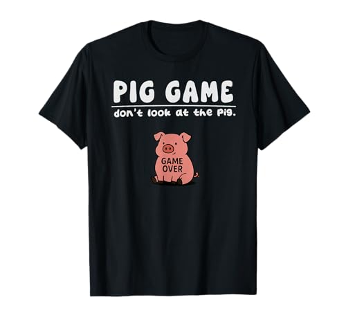 Lustiges Schwein-Spiel "Don't Look Game Over" für Jungen Mädchen Kinder T-Shirt von PigAxis1